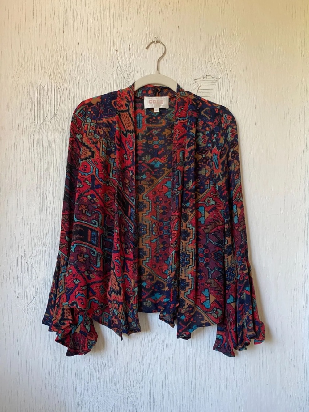 Stone Cold Fox silk top / jacket